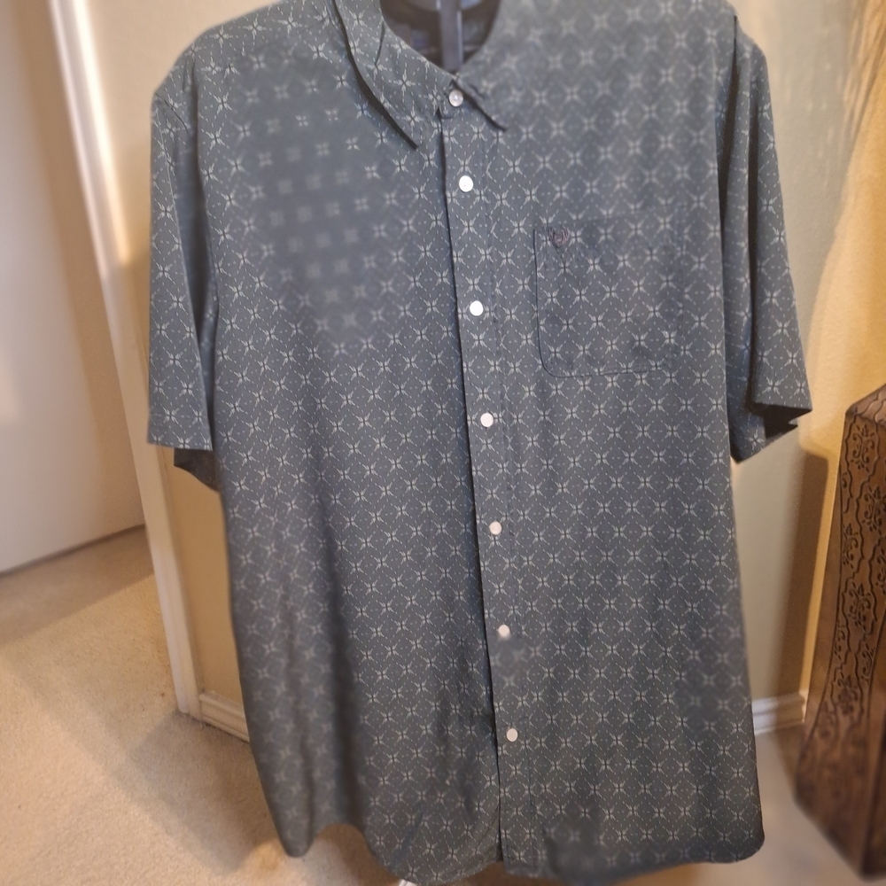 Panhandle Performance Men's Gray Patterned Shirt. Size XXL